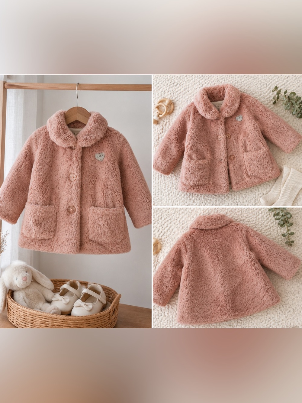 12 months juicy couture faux fur coat